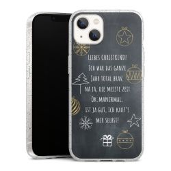 Silikon Glitter Case transparent-silber