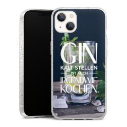 Silikon Glitter Case transparent-silber