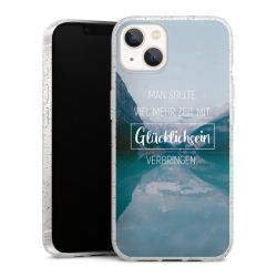 Silikon Glitter Case transparent-silber