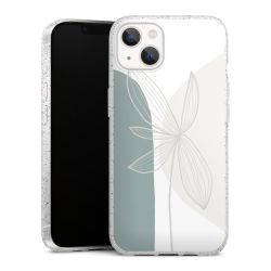 Silikon Glitter Case transparent-silber