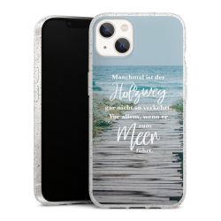 Silikon Glitter Case transparent-silber