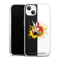 Silikon Glitter Case transparent-silber