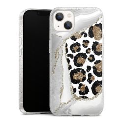 Silicone Glitter Case silver glitter