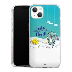 Silikon Glitter Case transparent-silber