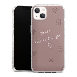 Silikon Glitter Case transparent-silber