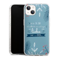 Silikon Glitter Case transparent-silber