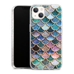 Silicone Glitter Case silver glitter