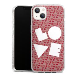 Silicone Glitter Case silver glitter