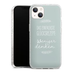 Silikon Glitter Case transparent-silber