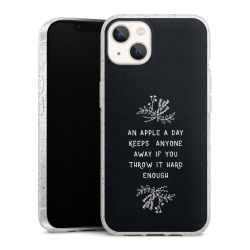 Silikon Glitter Case transparent-silber