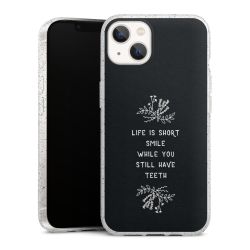 Silikon Glitter Case transparent-silber