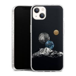 Silikon Glitter Case transparent-silber