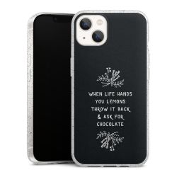 Silikon Glitter Case transparent-silber