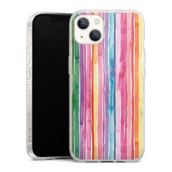 Silikon Glitter Case transparent-silber