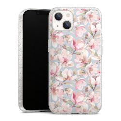 Silikon Glitter Case transparent-silber