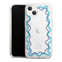 Silikon Glitter Case transparent-silber