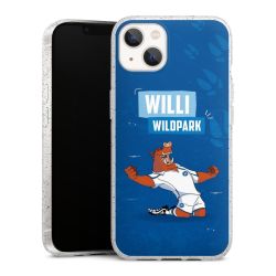 Silikon Glitter Case transparent-silber