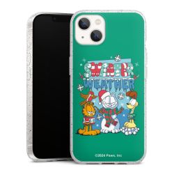 Silikon Glitter Case transparent-silber