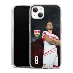 Silikon Glitter Case transparent-silber