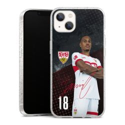 Silikon Glitter Case transparent-silber