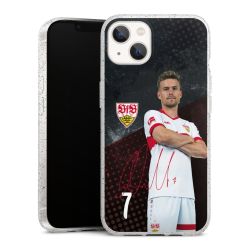 Silikon Glitter Case transparent-silber