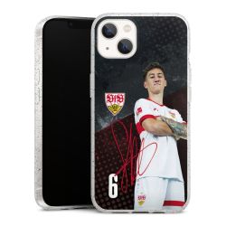 Silikon Glitter Case transparent-silber