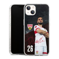 Silikon Glitter Case transparent-silber