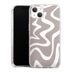 Silikon Glitter Case transparent-silber