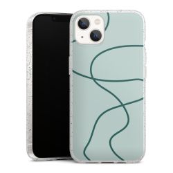 Silikon Glitter Case transparent-silber