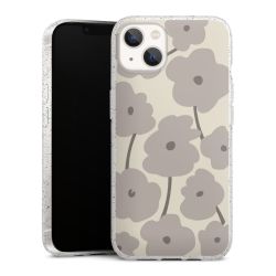 Silikon Glitter Case transparent-silber