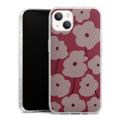 Silikon Glitter Case transparent-silber