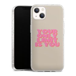 Silikon Glitter Case transparent-silber