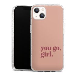 Silikon Glitter Case transparent-silber