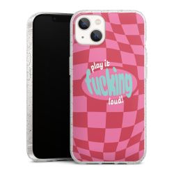 Silikon Glitter Case transparent-silber