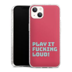 Silikon Glitter Case transparent-silber