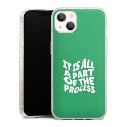 Silikon Glitter Case transparent-silber