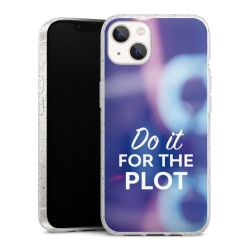 Silikon Glitter Case transparent-silber