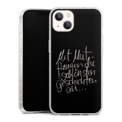 Silikon Glitter Case transparent-silber