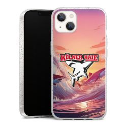 Silikon Glitter Case transparent-silber