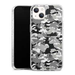 Silikon Glitter Case transparent-silber