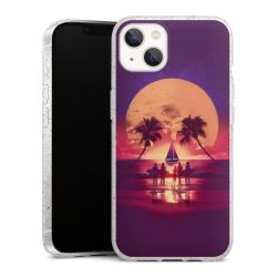 Silikon Glitter Case transparent-silber