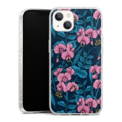 Silikon Glitter Case transparent-silber