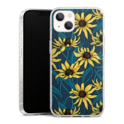 Silikon Glitter Case transparent-silber