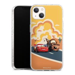 Silikon Glitter Case transparent-silber