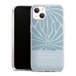 Silikon Glitter Case transparent-silber