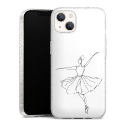 Silikon Glitter Case transparent-silber