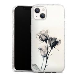 Silikon Glitter Case transparent-silber