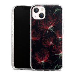 Silikon Glitter Case transparent-silber