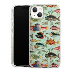 Silikon Glitter Case transparent-silber