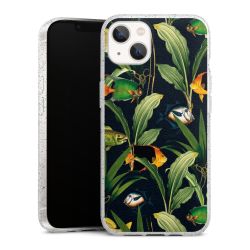 Silikon Glitter Case transparent-silber